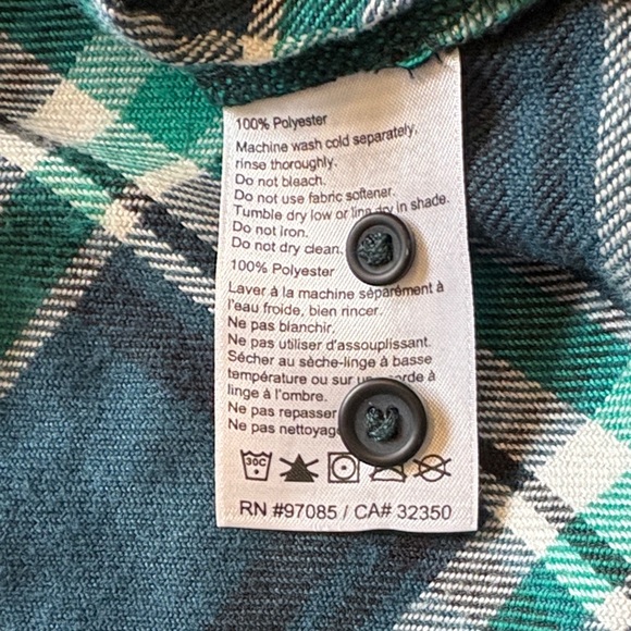 Outdoor Research Teal and White Plaid Men's Shirt - Picture 4 of 4